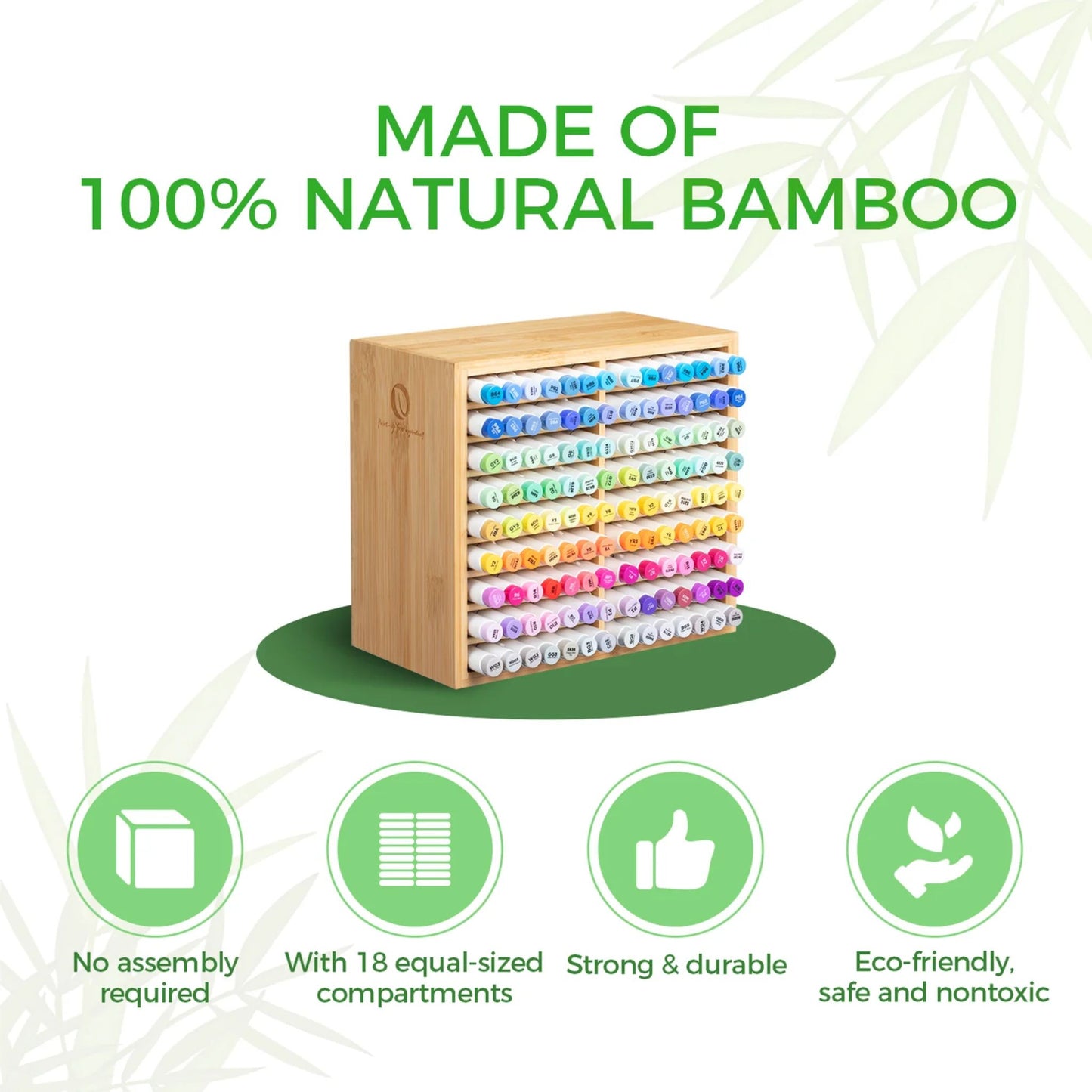 Ohuhu Organizador de bamboo para marcadores