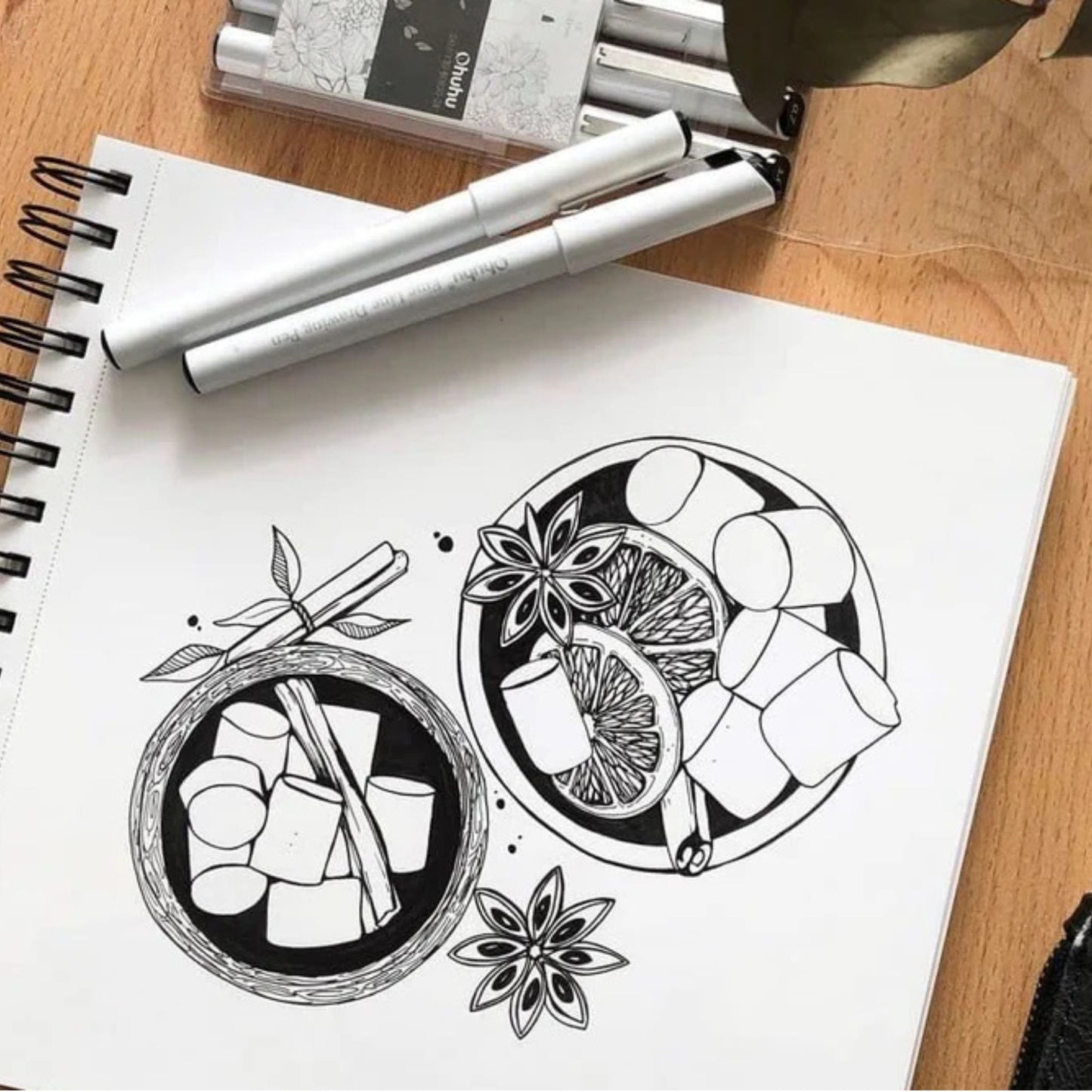 Ohuhu Fineliner: Set de 8 rotuladores para dibujo