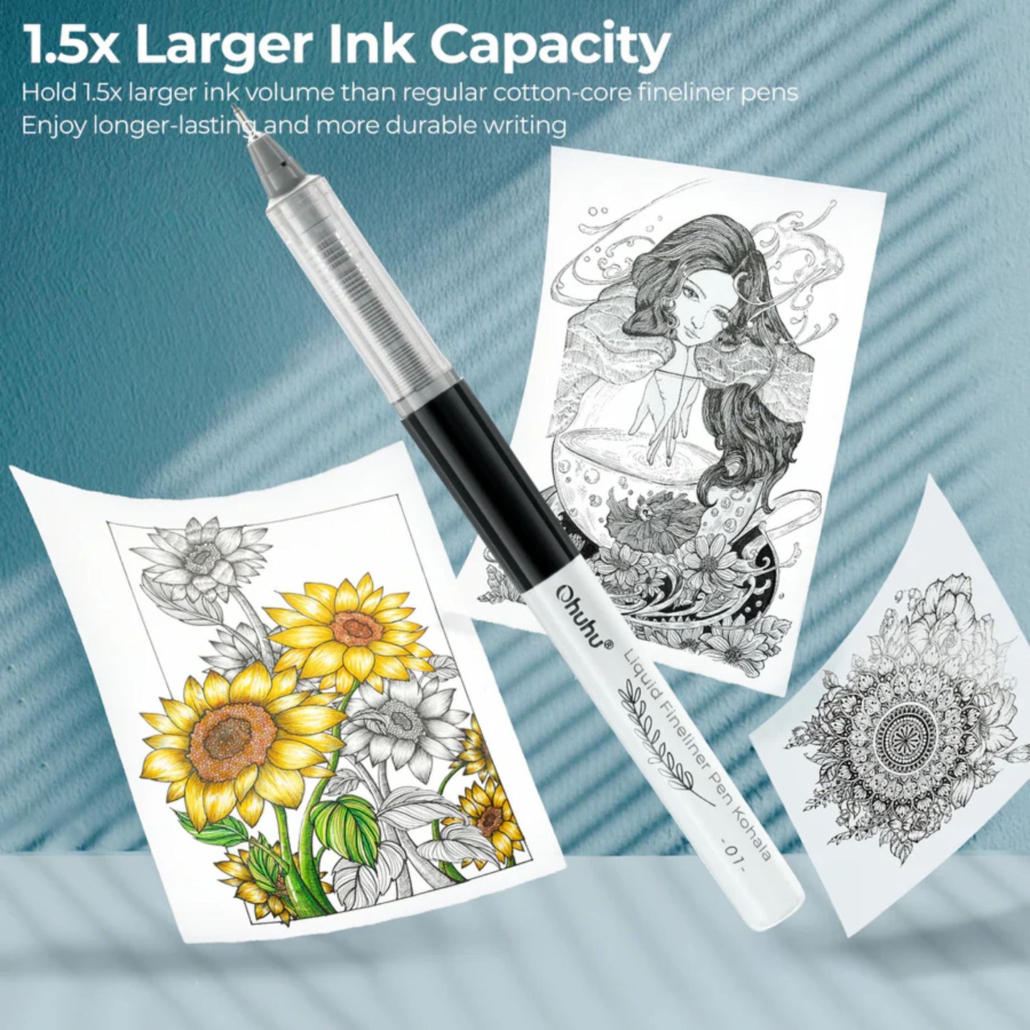 Ohuhu Kohala Pens: Set de 9 rotuladores tinta líquida