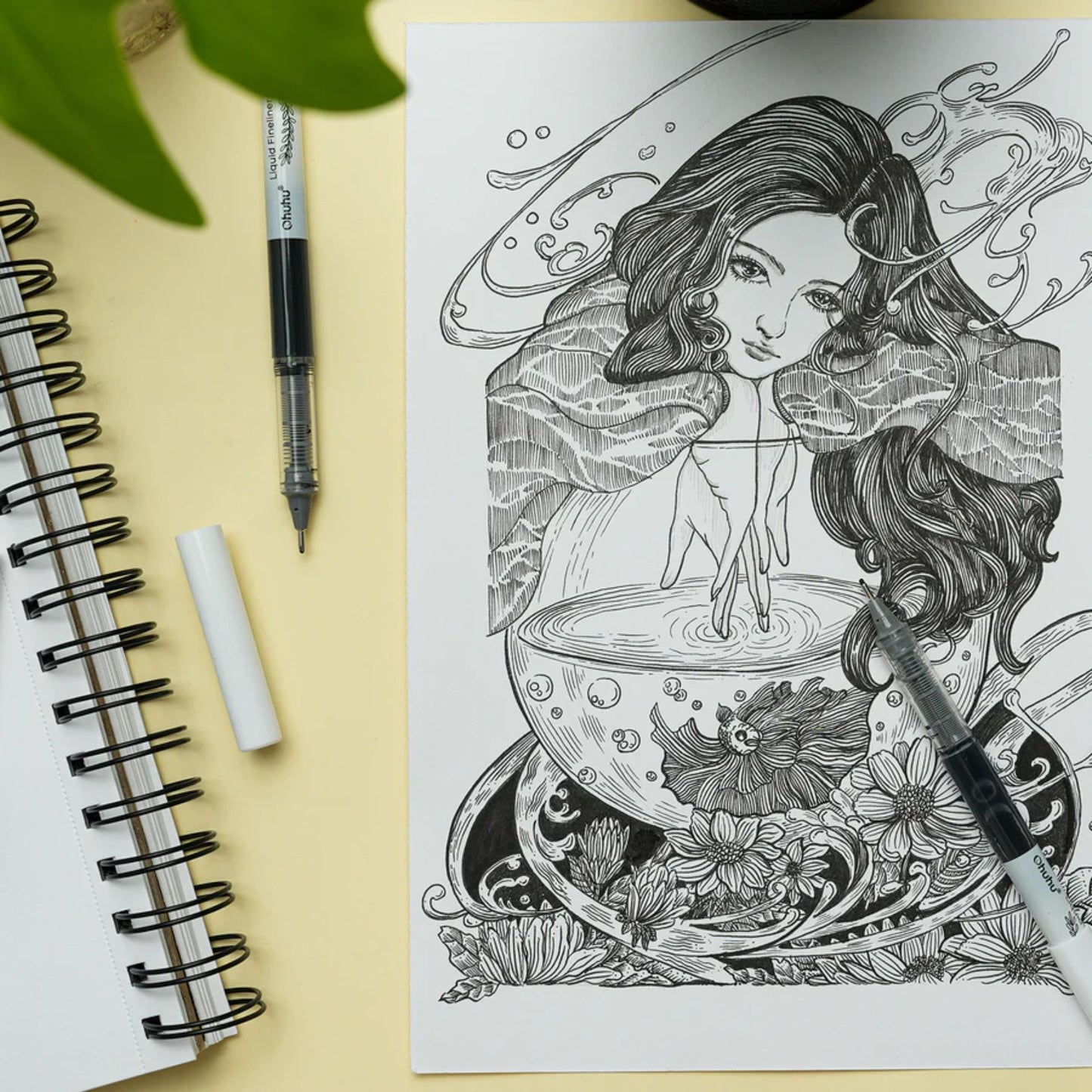 Ohuhu Kohala Pens: Set de 9 rotuladores tinta líquida