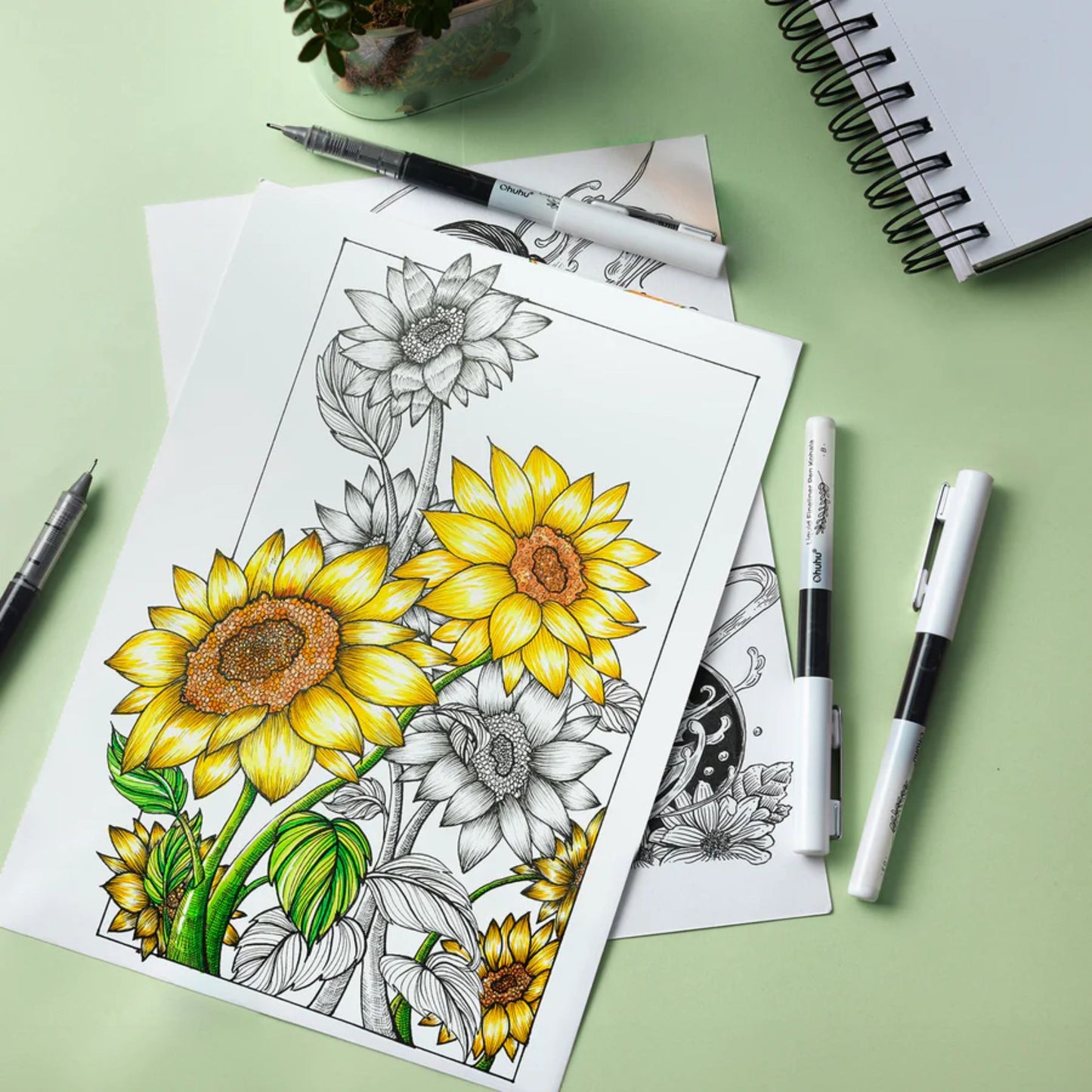 Ohuhu Kohala Pens: Set de 9 rotuladores tinta líquida