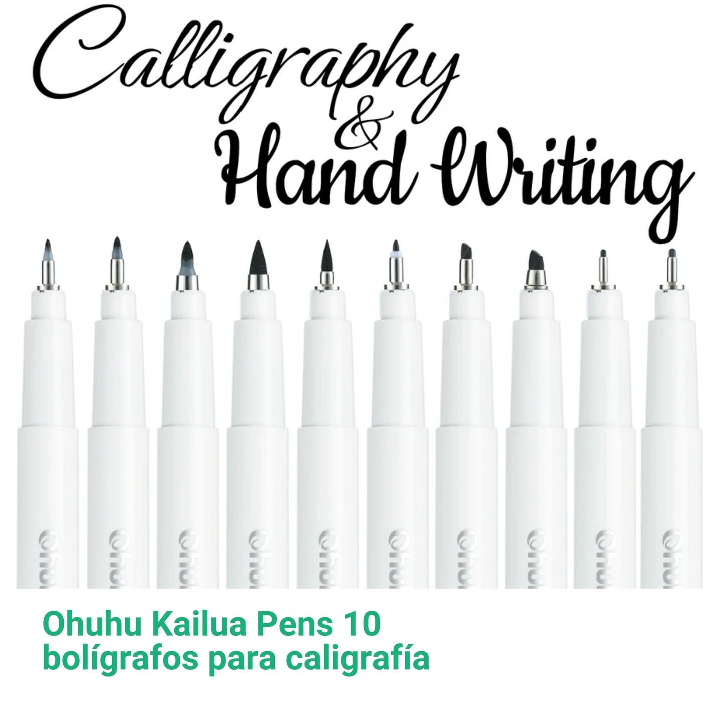 Ohuhu Kailua Pens: Set de 10 bolígrafos para caligrafía