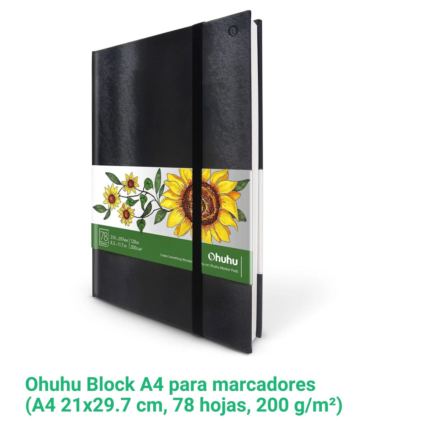Ohuhu Block A4 para marcadores (21x29.7 cm, 78 hojas, 200 g/m²)