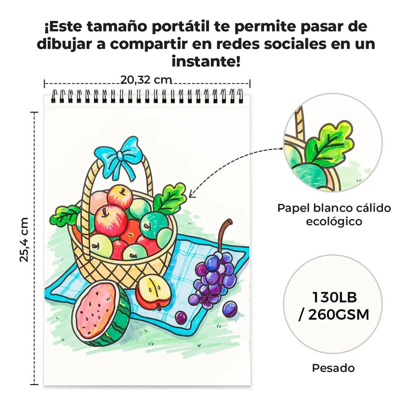 Ohuhu Libros para colorear doble cara a prueba de sangrado