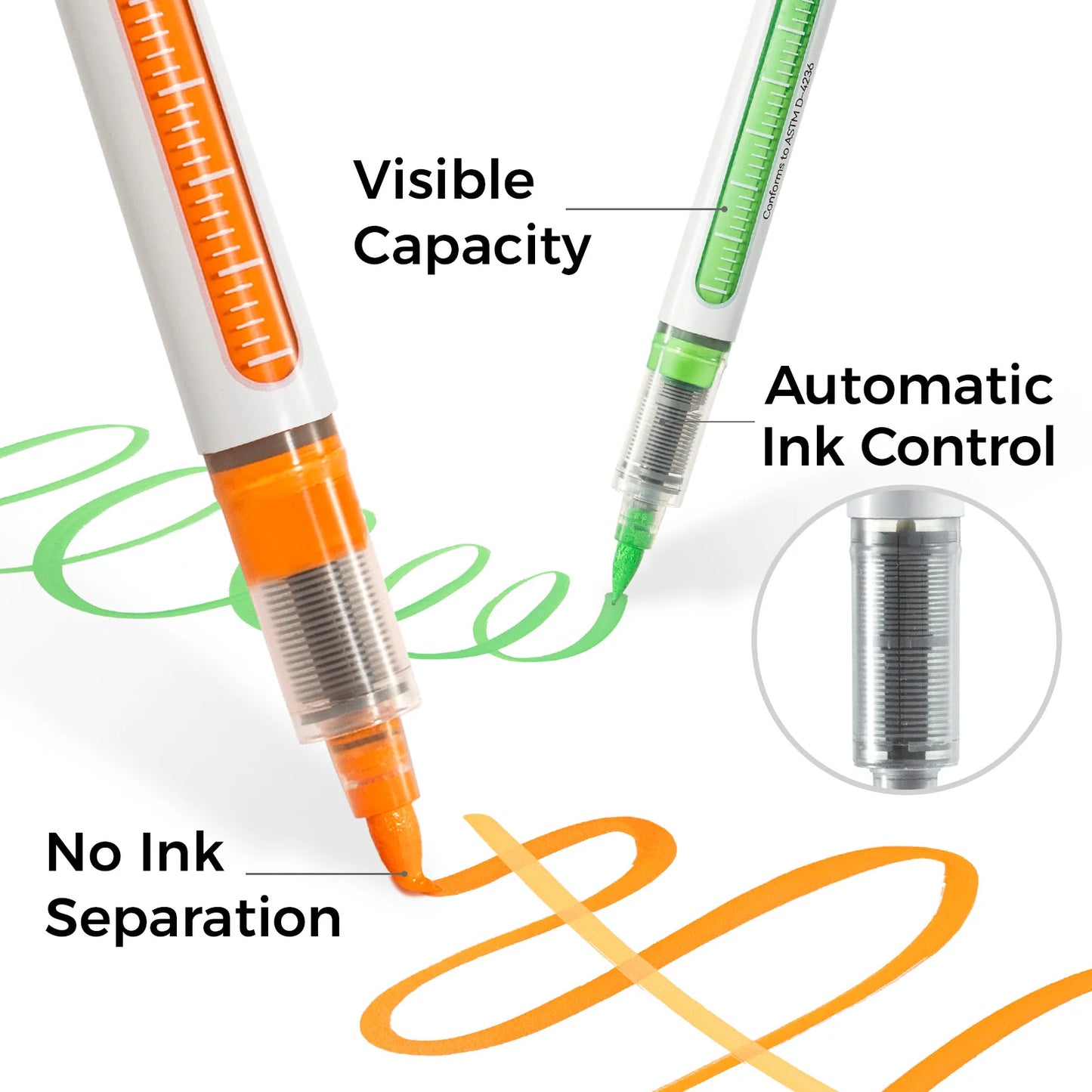 Ohuhu Nahuku: Set de 48 marcadores de acrílico punta pincel